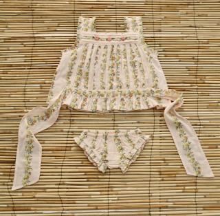<img class='new_mark_img1' src='https://img.shop-pro.jp/img/new/icons14.gif' style='border:none;display:inline;margin:0px;padding:0px;width:auto;' />Bonjour diary  Set top &  Panty  Frandole   flowers  print  crepe   ✿