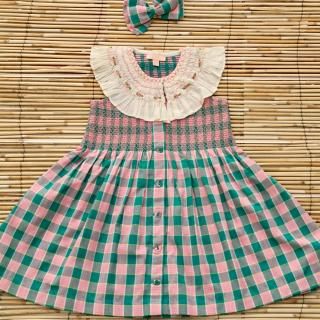 <img class='new_mark_img1' src='https://img.shop-pro.jp/img/new/icons14.gif' style='border:none;display:inline;margin:0px;padding:0px;width:auto;' />Bonjour diary   Ibiza top   & Hair clip  pink green check