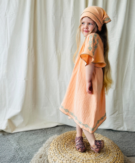 <img class='new_mark_img1' src='https://img.shop-pro.jp/img/new/icons14.gif' style='border:none;display:inline;margin:0px;padding:0px;width:auto;' />MABLI Cotton  FOLK dress(peach)