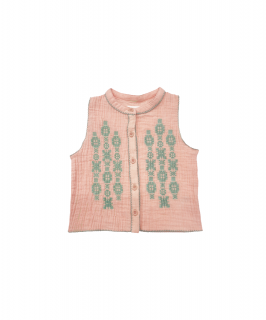 <img class='new_mark_img1' src='https://img.shop-pro.jp/img/new/icons14.gif' style='border:none;display:inline;margin:0px;padding:0px;width:auto;' />MABLI Cotton  FOLK VEST (peach)