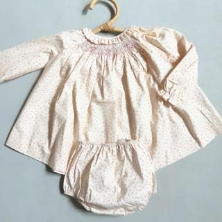 <img class='new_mark_img1' src='https://img.shop-pro.jp/img/new/icons14.gif' style='border:none;display:inline;margin:0px;padding:0px;width:auto;' />NEW brand!!ͽ   ✿ Suzie  baby  blouse & bloomer set Made in  Spain