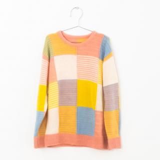 <img class='new_mark_img1' src='https://img.shop-pro.jp/img/new/icons14.gif' style='border:none;display:inline;margin:0px;padding:0px;width:auto;' />Fish &kids   PATCHWORK PASTELS SWEATER
