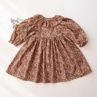 <img class='new_mark_img1' src='https://img.shop-pro.jp/img/new/icons14.gif' style='border:none;display:inline;margin:0px;padding:0px;width:auto;' />✿ Puff Sleeve Ruffle Collar Dress in Emma Louise Liberty Print