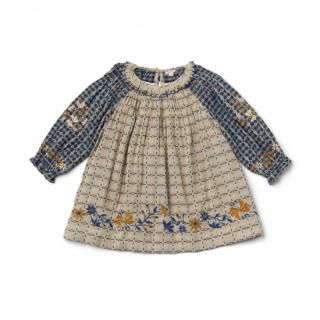 <img class='new_mark_img1' src='https://img.shop-pro.jp/img/new/icons14.gif' style='border:none;display:inline;margin:0px;padding:0px;width:auto;' />LALI Tulip dress double side yarn (hand embroidary  ) from USA 
