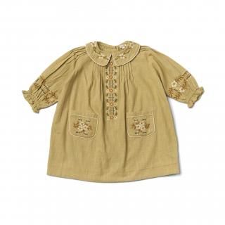 <img class='new_mark_img1' src='https://img.shop-pro.jp/img/new/icons14.gif' style='border:none;display:inline;margin:0px;padding:0px;width:auto;' />LALI MARIE dress  faded moss (hand embroidary  ) from USA 