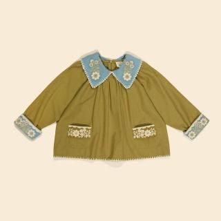 <img class='new_mark_img1' src='https://img.shop-pro.jp/img/new/icons14.gif' style='border:none;display:inline;margin:0px;padding:0px;width:auto;' />LAST 1APOLINA       MYRA BLOUSE - DRIED MOSS