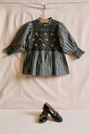 トップス Bonjour Diary HANDSMOCK BLOUSE BONJOUR DIARY] HANDSMOCK BLOUSE WITH REMOVABL