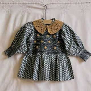 <img class='new_mark_img1' src='https://img.shop-pro.jp/img/new/icons14.gif' style='border:none;display:inline;margin:0px;padding:0px;width:auto;' />Bonjour diary   handsmock blouse with crochet collar provencal print