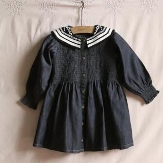 <img class='new_mark_img1' src='https://img.shop-pro.jp/img/new/icons14.gif' style='border:none;display:inline;margin:0px;padding:0px;width:auto;' />ĤϤ Bonjour diary   tunique with SAILOR collar (black denim)