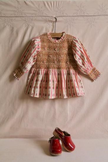 トップス Bonjour diary HANDSMOCK BLOUSE 6y Bonjour diary handsmock blouse with crochet collar black