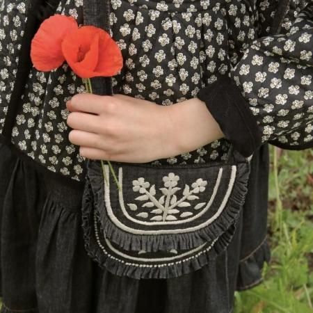 Bonjour diary Bag with hair clip (denim) - SEN_TO_SENCE