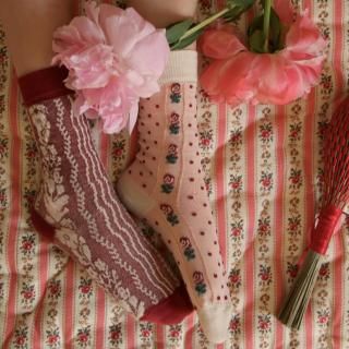 <img class='new_mark_img1' src='https://img.shop-pro.jp/img/new/icons14.gif' style='border:none;display:inline;margin:0px;padding:0px;width:auto;' />Bonjour diary  Socks  DOT flower   ( light pink)