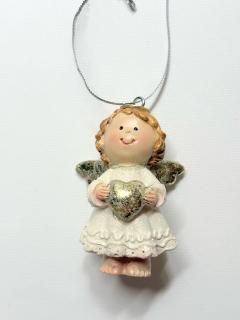 ✿ Christmas  tree  Hanging   Ceramic Angel Child heartFrom Germany