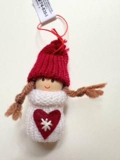 ✿ Christmas  tree  Hanging  Doll Ornament -Red Heart DesignFrom Germany
