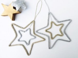 Petit-etoile　gold outside silver inside star ornament